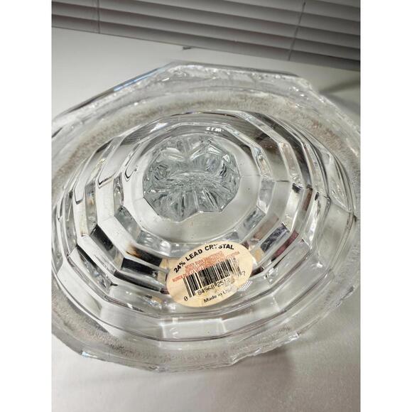 Vintage 24% Lead Crystal Tall Nutcracker Candle Houlder - Picture 5 of 7